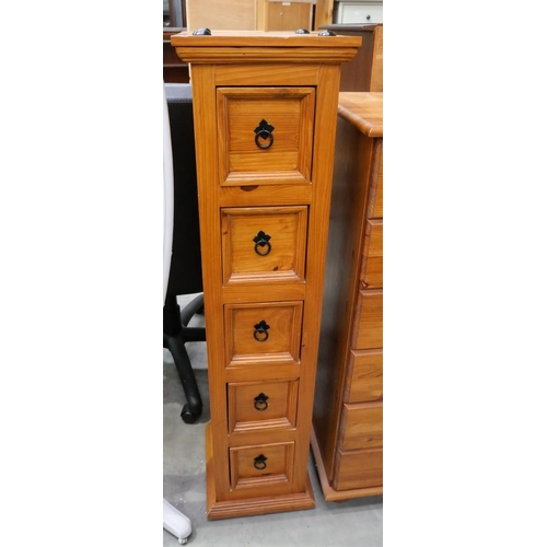 3311 - 5 Drawer Chest. Approx. L 30cm W 30cm H 120cm