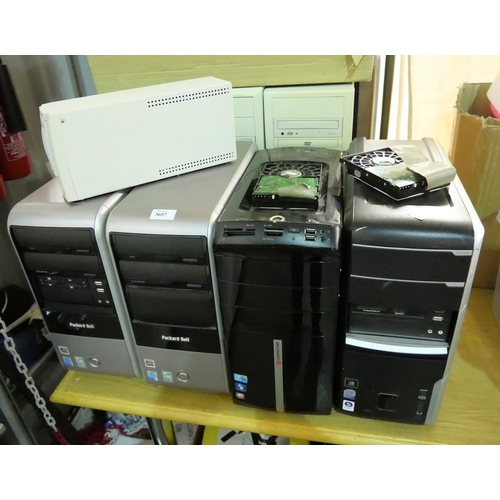 3657 - Selection of PC Tower Units and Cables for Spares or Repairs