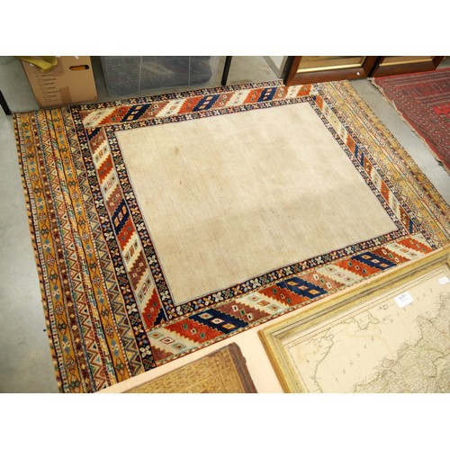 2530 - Modern Wool Rug, Mustard Ground, approx 207 X 144cm.