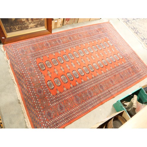 2531 - Bukhara Rug, Red Ground, approx 193 x 127cm.