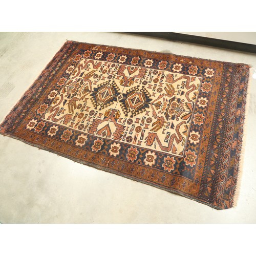 2532 - Small Eastern Wool Rug approx 146 x 93cm.