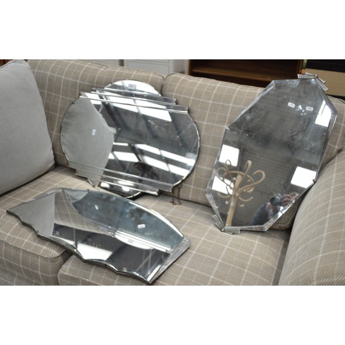 3352 - 3 Art Deco Wall Mirrors.