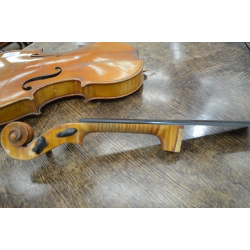 692 - Violin, Case and Bows