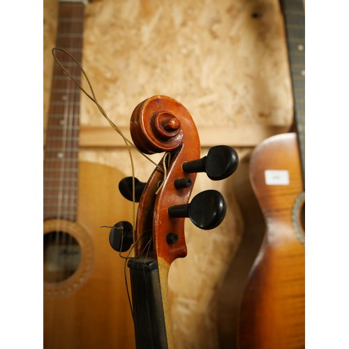 696 - Violin, Case and Bow