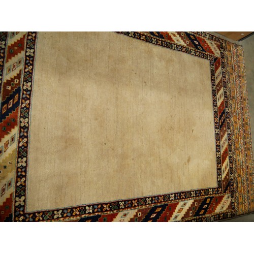 2530 - Modern Wool Rug, Mustard Ground, approx 207 X 144cm.