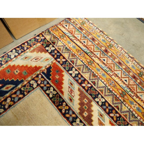 2530 - Modern Wool Rug, Mustard Ground, approx 207 X 144cm.