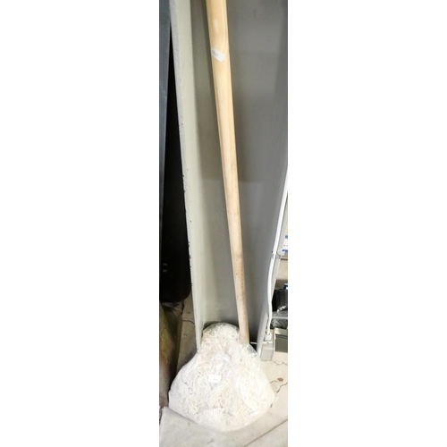 143 - 1 New Mop Handle With 10 New Mop Heads