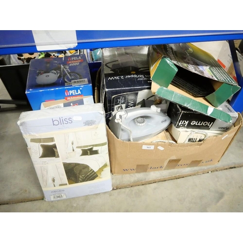 161 - Box - Oil Extractor, New Pair of Curtains, Wallpaper Stripper, etc