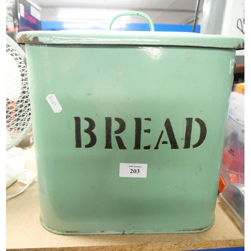 203 - Vintage Enamel Bread Bin