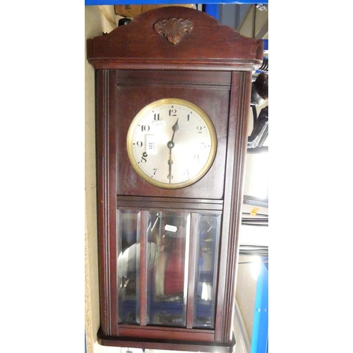 221 - Vintage Mahogany Wall Clock