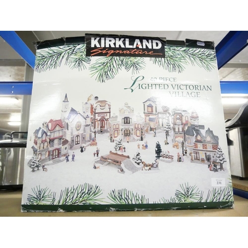 231 - 40 Piece Lighted Victorian Village Christmas Decoration