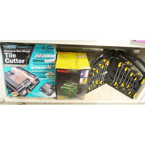 27 - Electric Tile Cutter, Wallpaper Stripper, & Hex Key Set