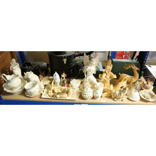 292 - Large Collection of Ornaments, Ewer & Basin, Scent Bottle, etc