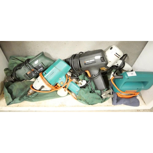 35 - 5 x Electric Drills & Electric Jigsaw