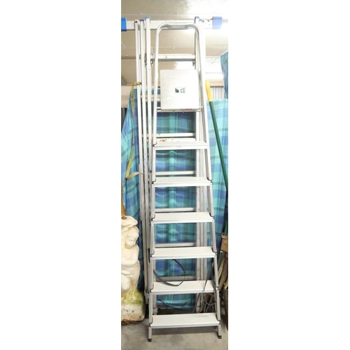 4 - Aluminium Extending Ladder and Aluminium Steps