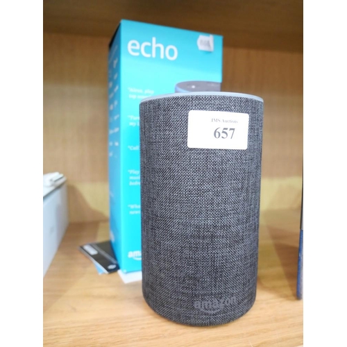 657 - Brand New Amazon Echo Device 2nd Generation with Charger