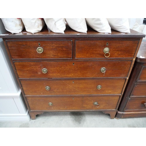 3199 - Mahogany 2 Over 3 Drawer Chest