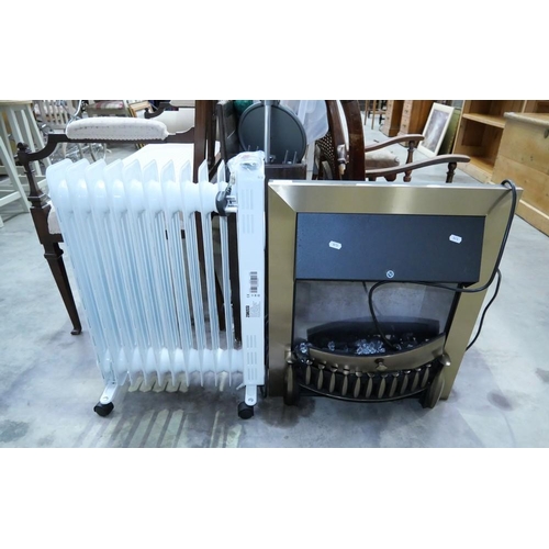 3214 - Oil Filed Radiator & Electric Fire