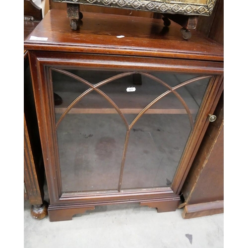 3248 - Mahogany  Glass Front Stereo Cabinet