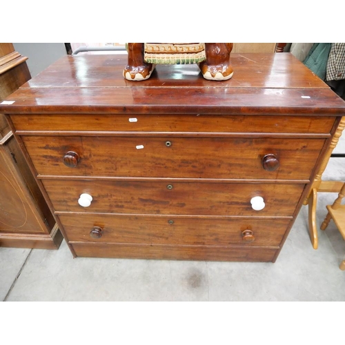 3257 - Three Drawer Mahogany Chest