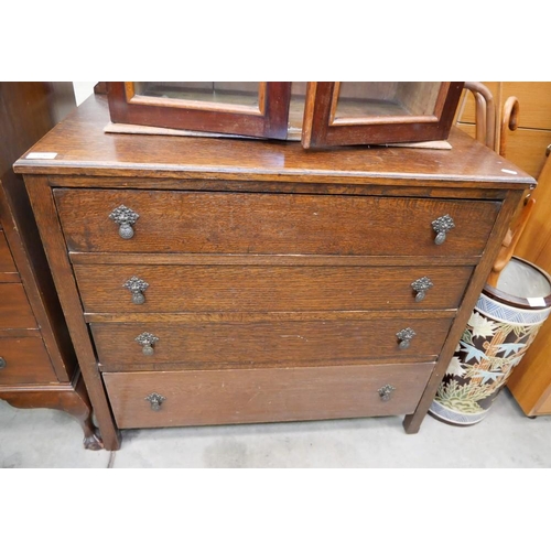 3280 - Mahogany 4 Drawer Chest