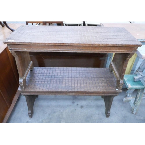 3288 - Pair Of Wooden Benches. 99cm x 37cm x 50cm