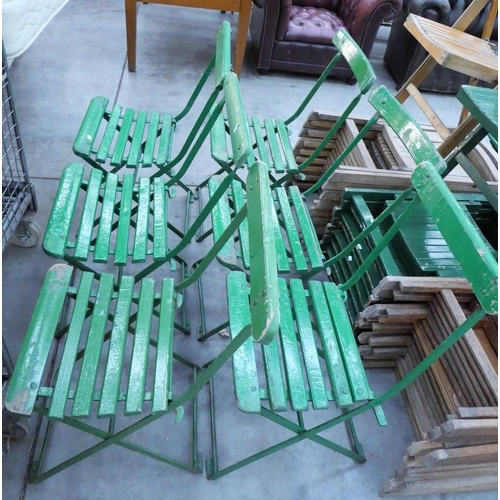 3311 - 6 Metal Framed Folding Chairs