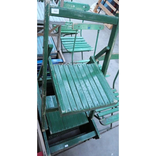 3313 - 10 Hardwood Folding Chairs