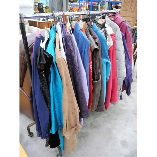 3401 - A Rail of Large Size Assorted Ladies Clothing