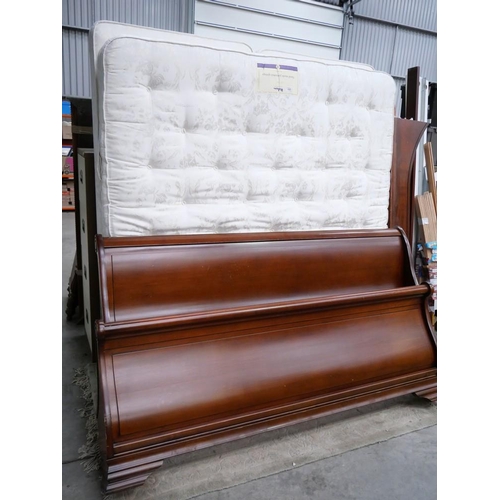 3420 - Andsotobed Superking Sleigh Bed & Mattress