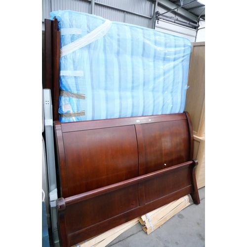 3428 - Mahogany Double Sleigh Bed