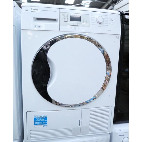 3447 - Beko DCU9330W Condenser Tumble Drier.