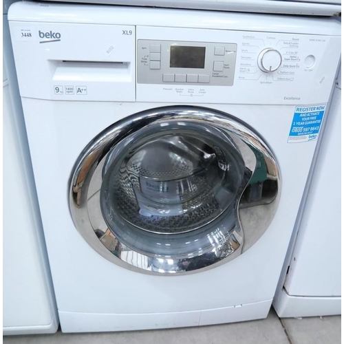 3448 - Beko XL9 9Kg Automatic Washing Machine.