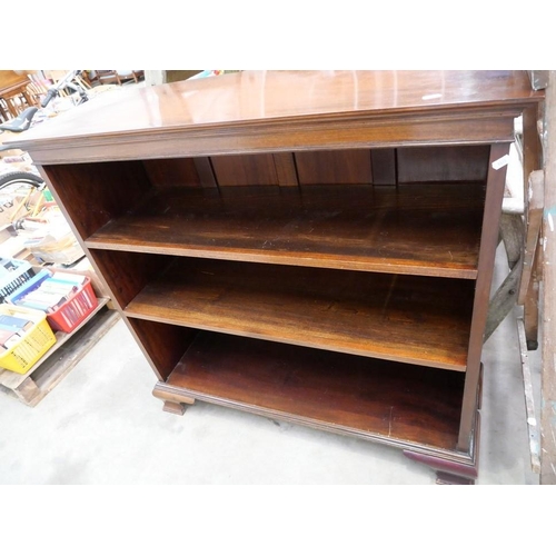 3481 - Mahogany Three Shelf Open Bookcase