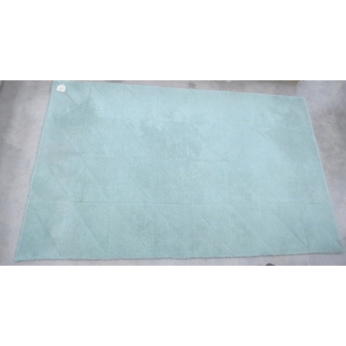 3173 - Modern Green Woolen Rug. Approx. 155cm X 94cm