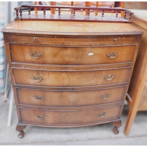 3180 - Four Drawer Bow Front Chest