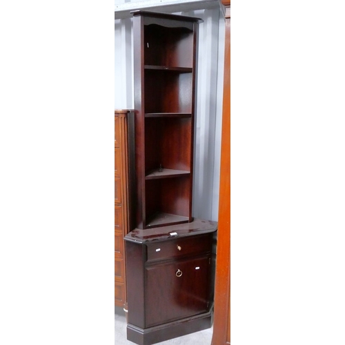 3019 - Stag Mahogany Corner Cabinet