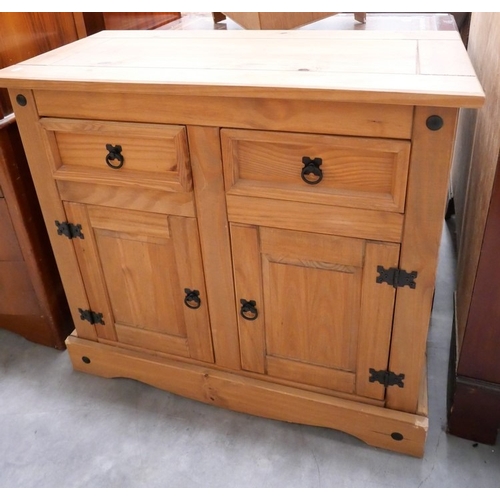 3040 - Pine 2 Drawer Cabinet