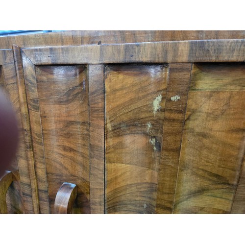 3001 - Art Deco Walnut Cocktail Cabinet