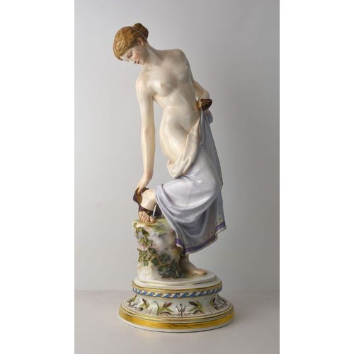 Fine Meissen Porcelain Figurine, approx 45cm tall.
