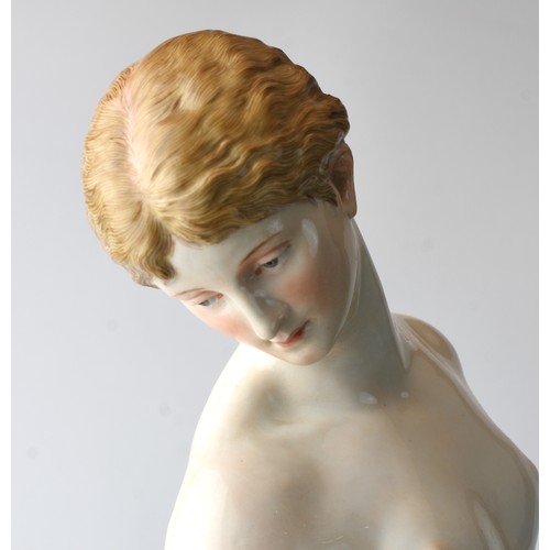 1410 - Fine Meissen Porcelain Figurine, approx 45cm tall.