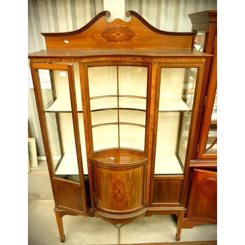 Edwardian Inlaid Mahogany Display Cabinet.