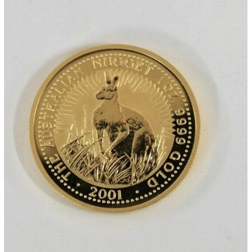 2387 - 2001 Australian Kangaroo Nugget Coin 1oz.