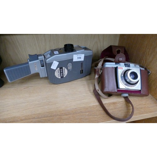558 - Vintage Kodak Camera & Pacemaker Auto 8 Cine Camera