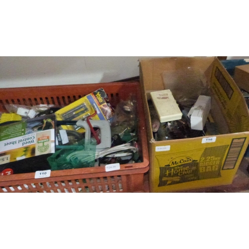 110 - Three boxes of tools and sundries