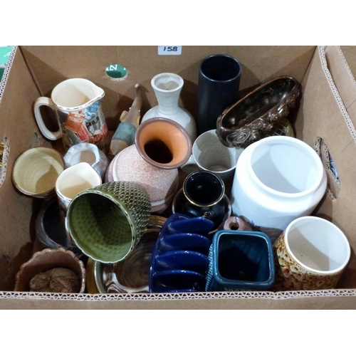 158 - Three boxes of ceramics and glassware