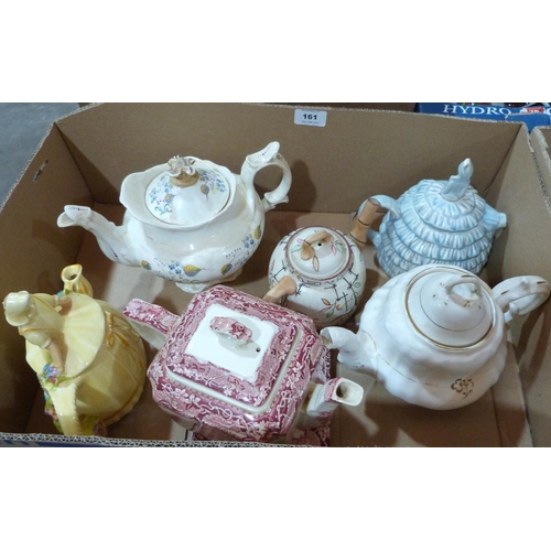 161 - Six various teapots