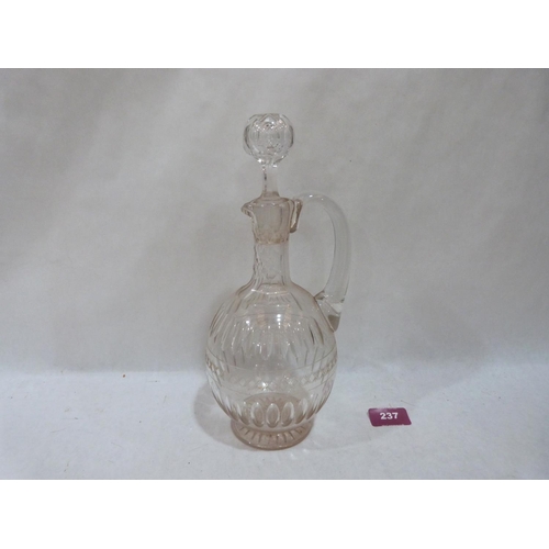 237 - A Victorian cut glass decanter. 11' high