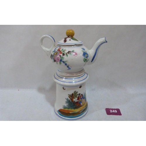 249 - A veilleuse teapot. 8' high
