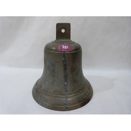 251 - A bronze bell. 10' high